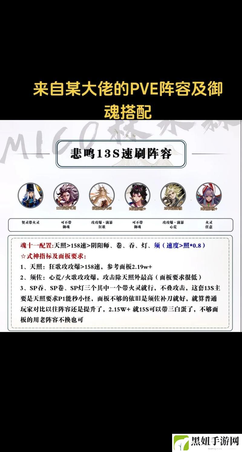 阴阳师，揭秘离吞吞阵容御魂搭配秘籍