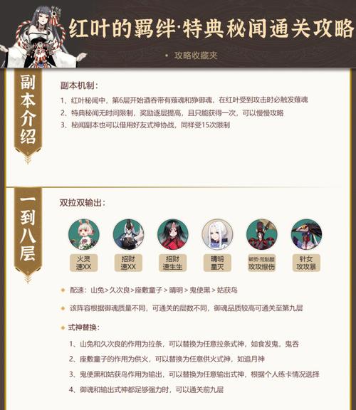 阴阳师红叶竞速副本层攻略详解：高效通关策略与技巧分享