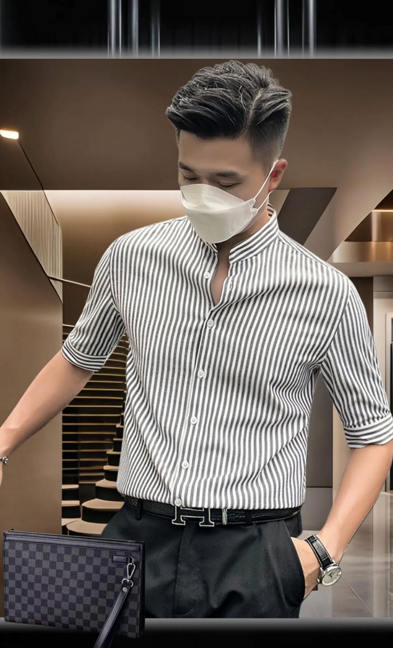 CHINESE 帅哥 1069 高品质时尚百搭男士衬衫，舒适面料，简约设计，尽显男性魅力