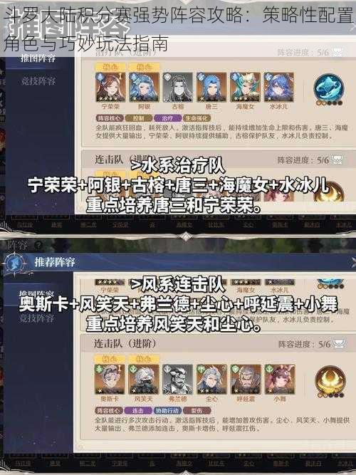 斗罗大陆积分赛强势阵容攻略：策略性配置角色与巧妙玩法指南