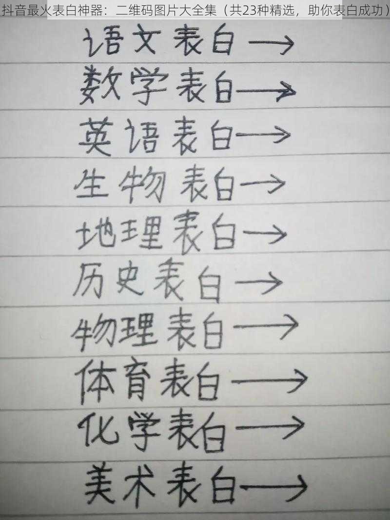 抖音最火表白神器：二维码图片大全集（共23种精选，助你表白成功）