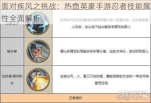 面对疾风之挑战：热血英豪手游忍者技能属性全面解析