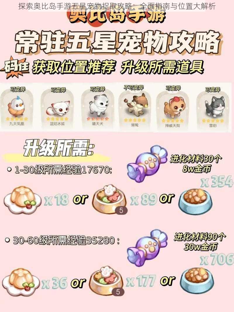 探索奥比岛手游五星宠物捉取攻略:全面指南与位置大解析