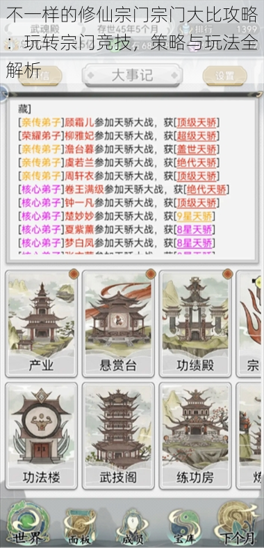 不一样的修仙宗门宗门**攻略:玩转宗门竞技,策略与玩法全解析