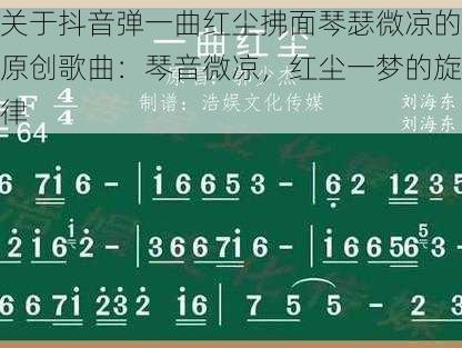 关于抖音弹一曲红尘拂面琴瑟微凉的原创歌曲:琴音微凉,红尘一梦的旋律