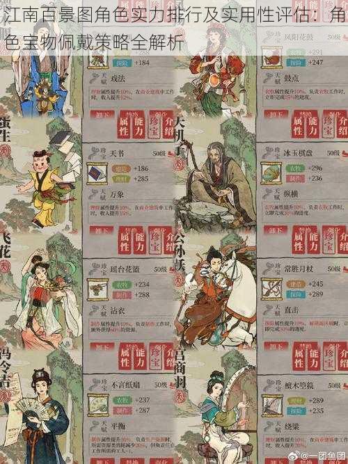 江南百景图角色实力排行及实用性评估：角色宝物佩戴策略全解析