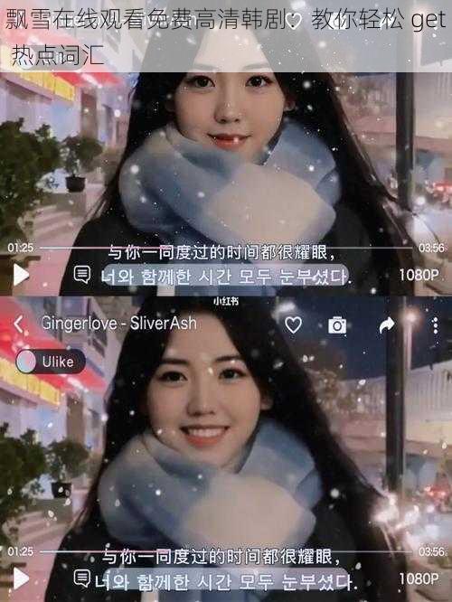 飘雪在线观看免费高清韩剧:教你轻松 get 热点词汇
