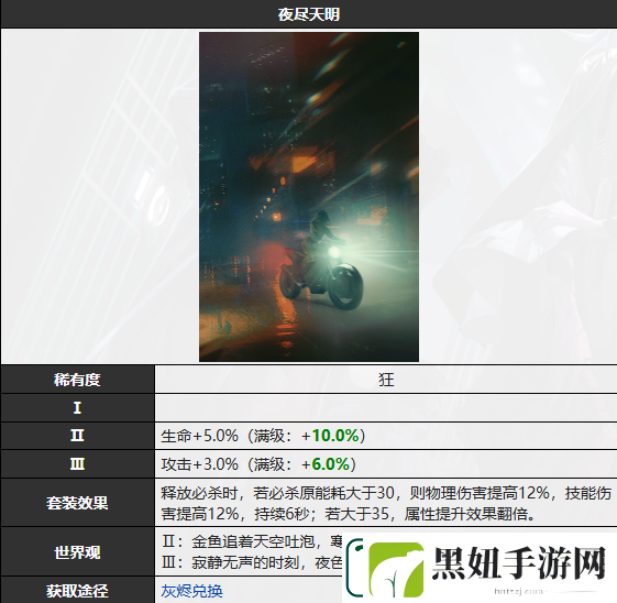 无期迷途夜尽天明烙印图鉴