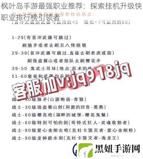 枫叶岛手游最强职业推荐