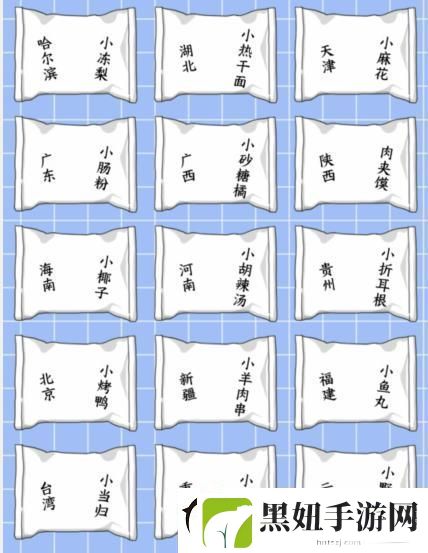 就我眼神好省份小特产匹配省份特产通关攻略