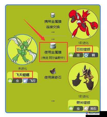宝可梦晶灿钻石明亮珍珠，飞天螳螂的进化方法分享