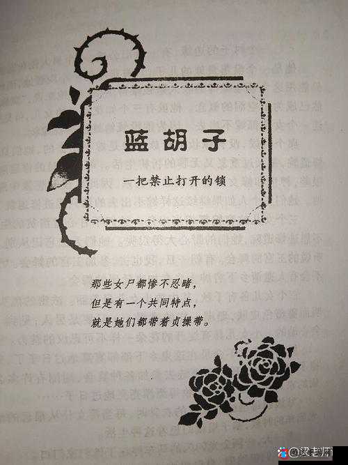 毁童话之毁格林童话蓝胡子：探寻其背后的黑暗与扭曲