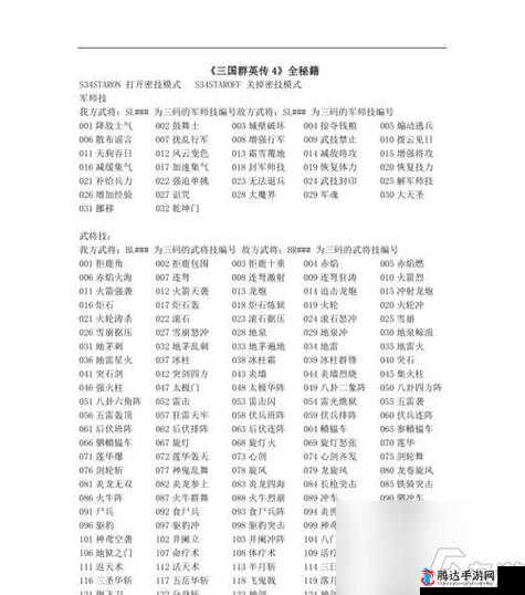 三国群英传5秘籍大全和使用方法