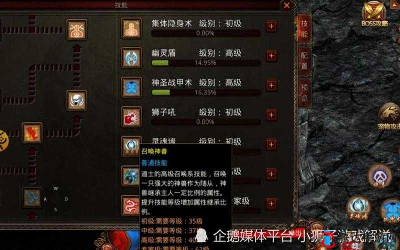 传说法师全魔法技能详解:技能等级属性与伤害效果览表