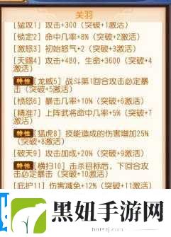 莽荒英雄录羽神公技能全解析及精准定位详细介绍