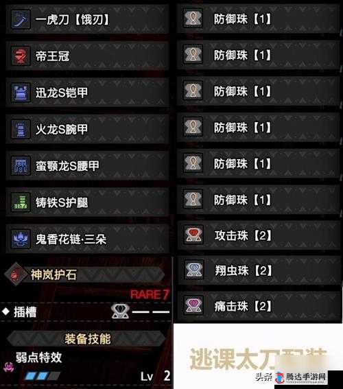 怪物猎人崛起2.0单手剑武器攻略：最新配装推荐与选择指南