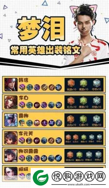 揭秘韩信最牛出装与铭文搭配