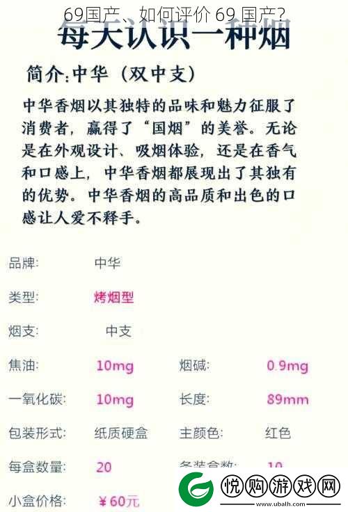 69国产、如何评价