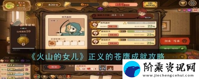 火山的女儿正义的苍鹰成就攻略一览