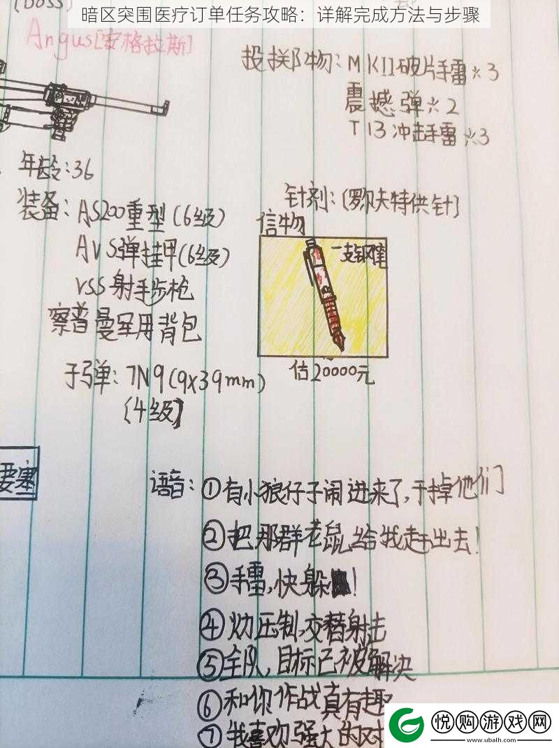 暗区突围医疗订单任务攻略