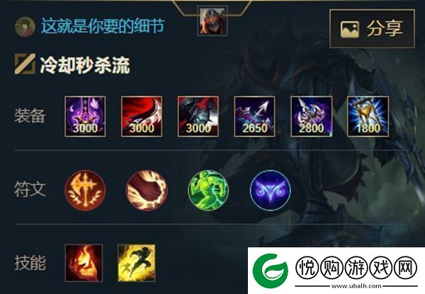 英雄联盟手游影流之主劫出装天赋攻略