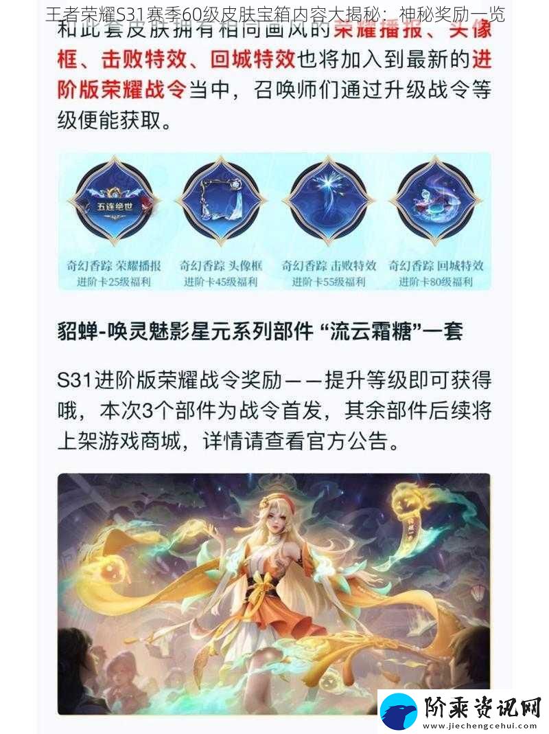 王者荣耀S31赛季60级皮肤宝箱内容大揭秘
