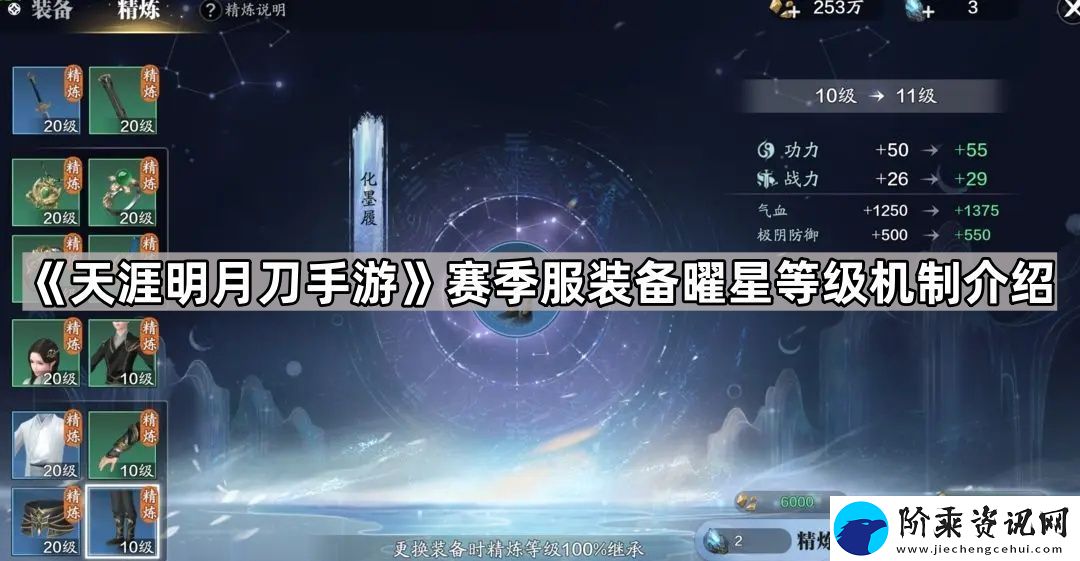 天涯明月刀手游曜星失败会掉等级吗
