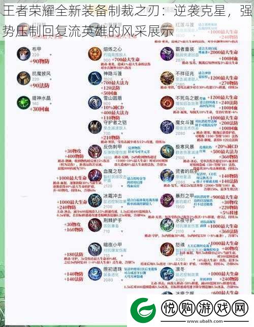 王者荣耀全新装备制裁之刃