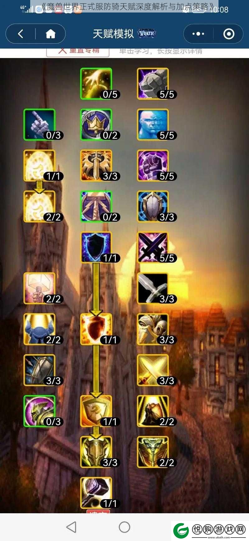 魔兽世界正式服防骑天赋深度解析与加点策略