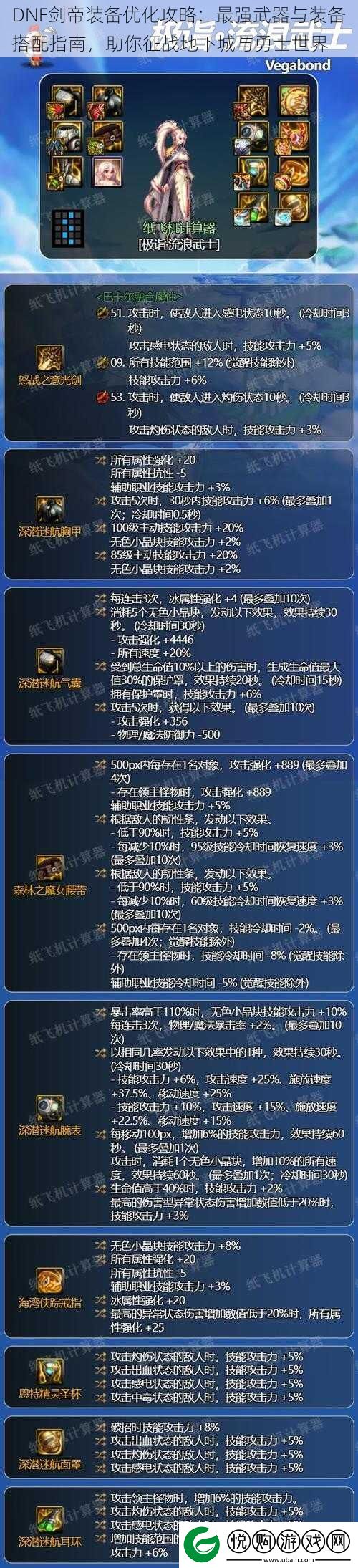 DNF剑帝装备优化攻略