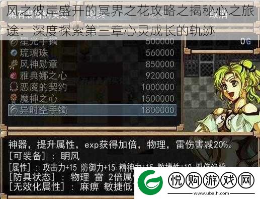 风之彼岸盛开的冥界之花攻略之揭秘心之旅途