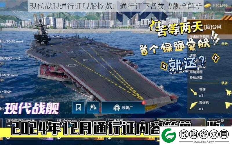 现代战舰通行证舰船概览