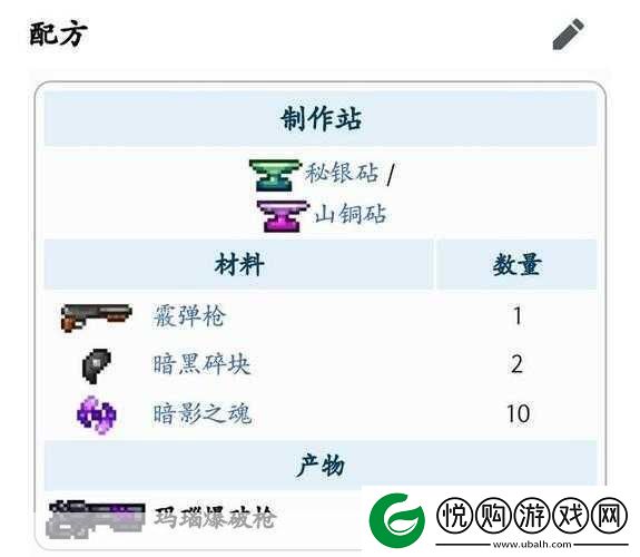 泰拉瑞亚破碎方舟合成秘籍