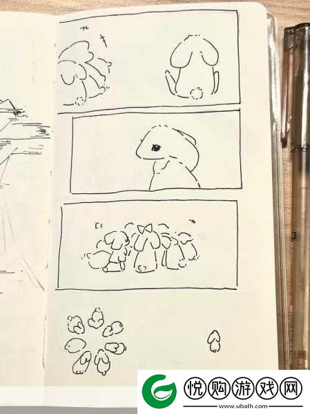 小兔子趴在陆沉的腿上怎么画