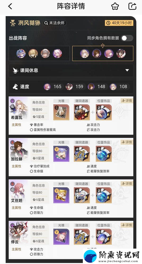 崩坏星穹铁道末日幻影冽风猢狲阵容怎么搭配