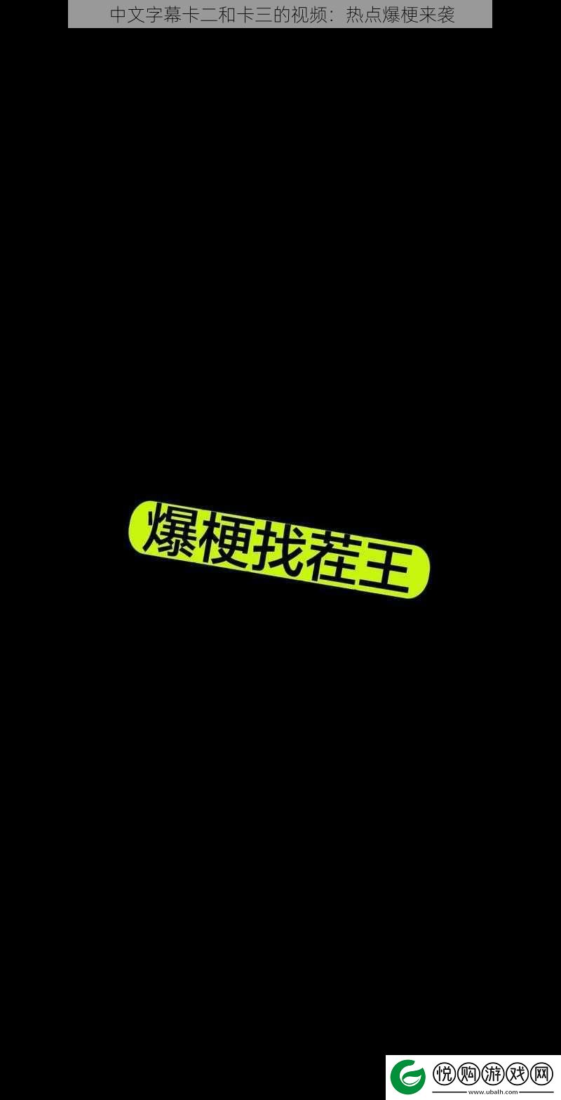 中文字幕卡二和卡三的视频